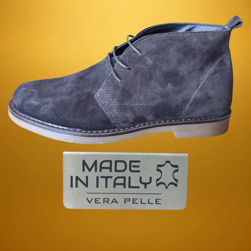 Елегантни мъжки боти/обувки от естествена кожа/естествен велур Made in Italy от Darnassius