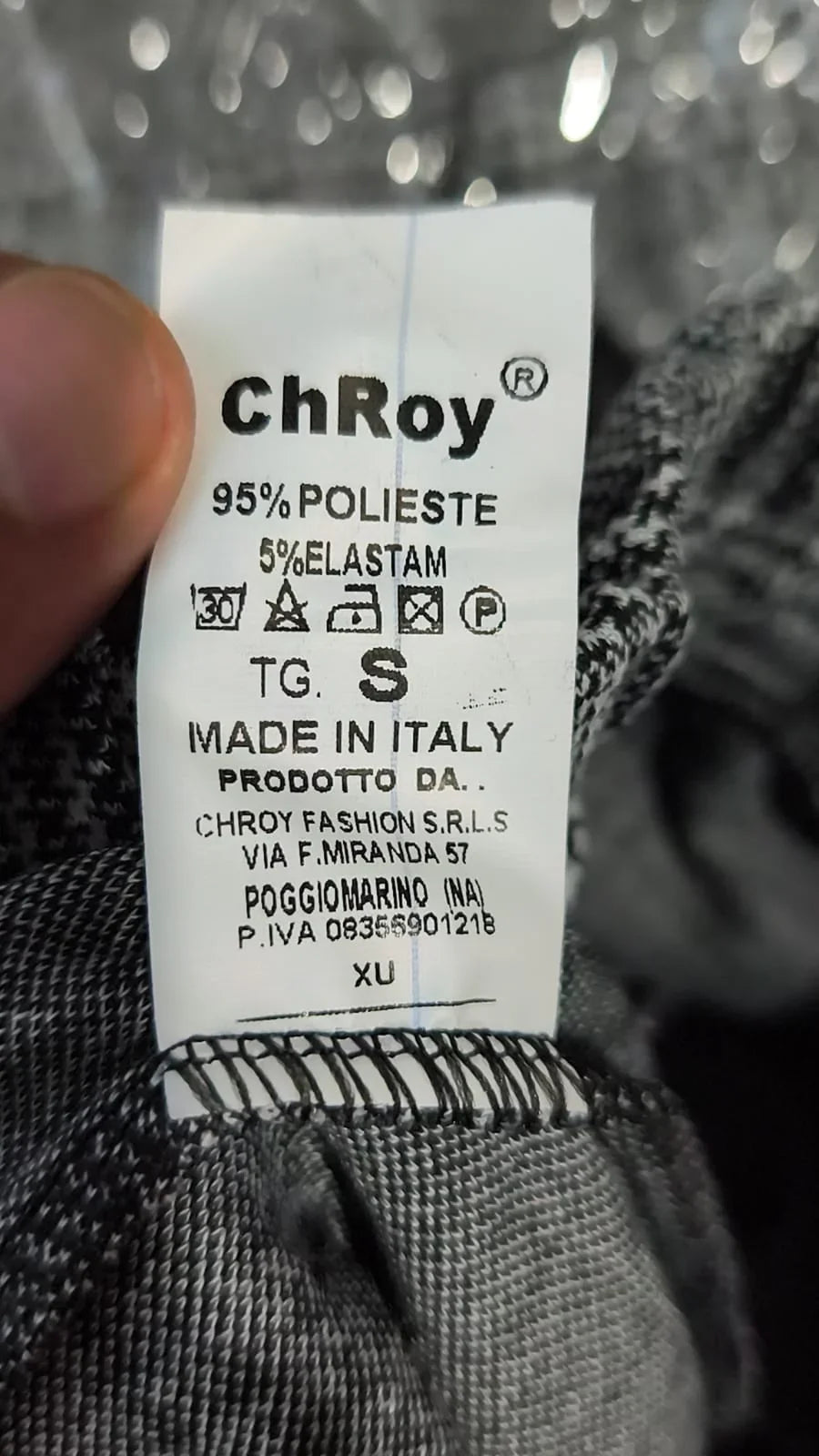 Мъжки каре панталон с ластик и странична ивица – Made in Italy