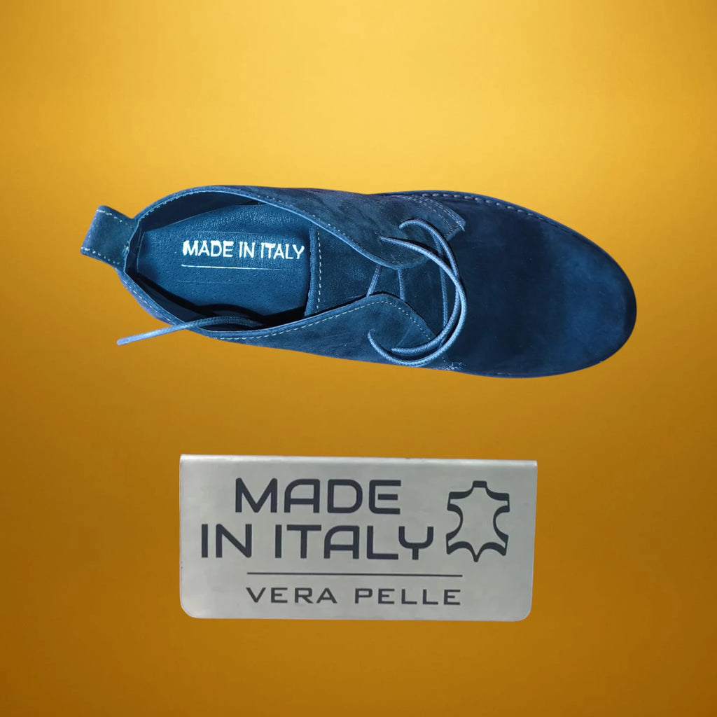 Елегантни мъжки боти/обувки от естествена кожа/естествен велур Made in Italy от Darnassius