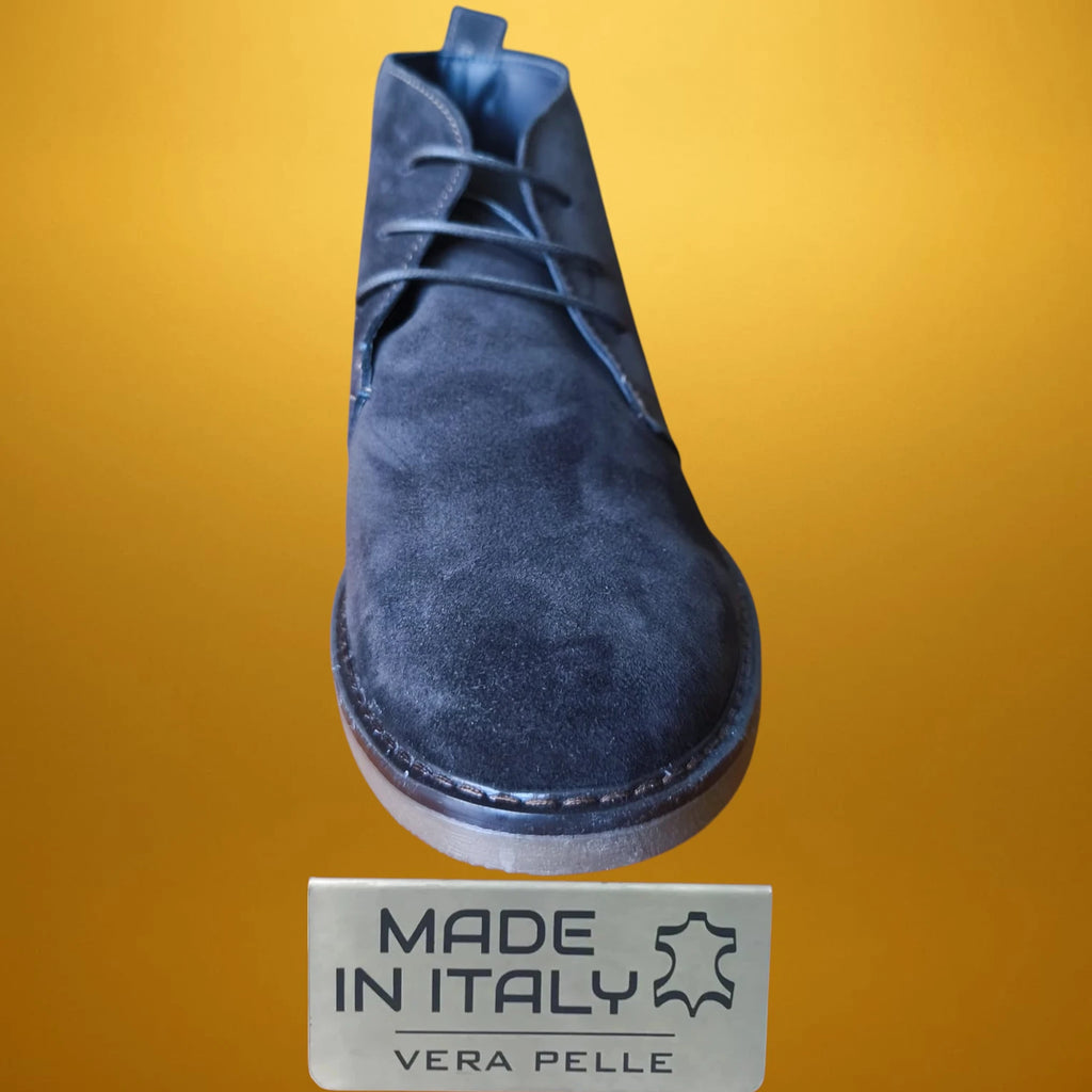 Елегантни мъжки боти/обувки от естествена кожа/естествен велур Made in Italy от Darnassius